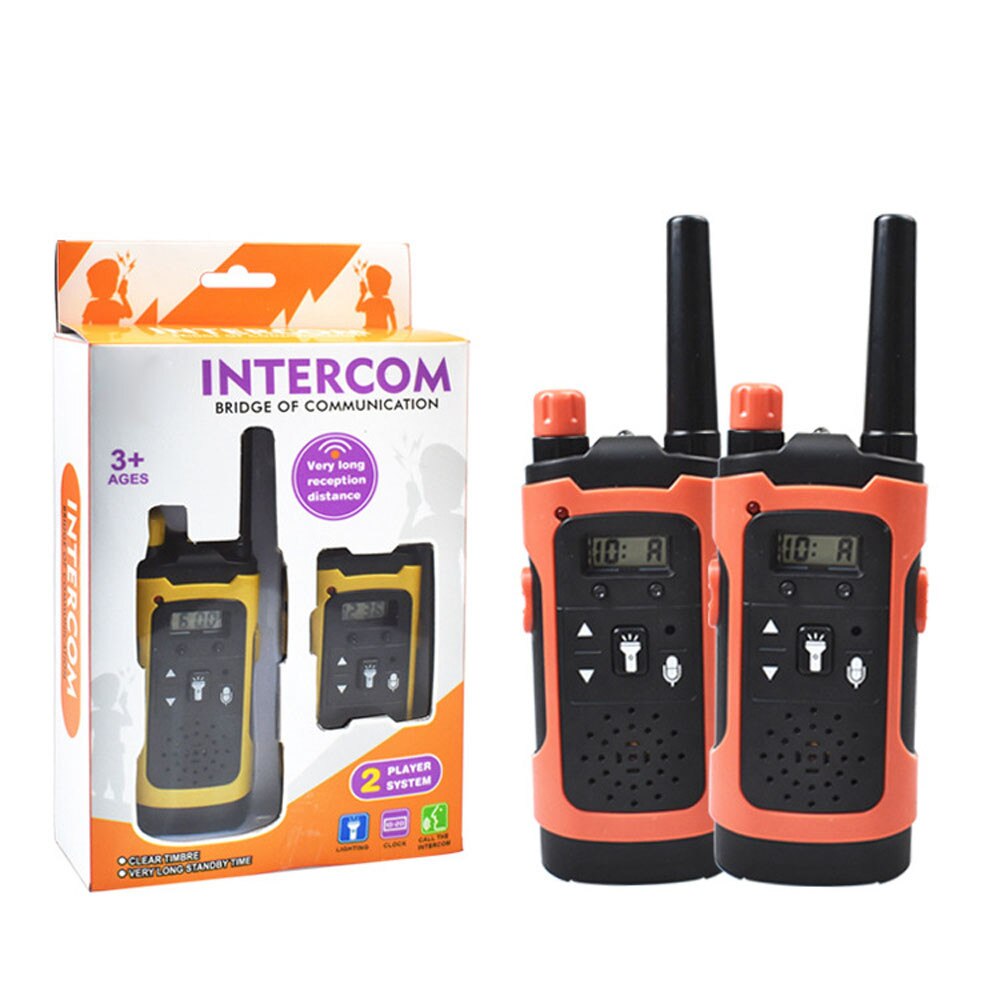 Trådlösa walkie talkie leksaker 2 st fjärrintercom elektronisk leksak bärbar lång mottagning avstånd walkie talkie barn  h1125