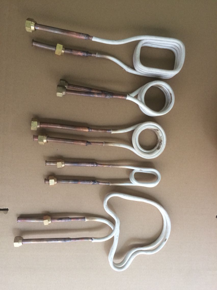 High frequency machine induction heating coil Water drill gear turning tool heating coil Flat coil copper tube induction coil