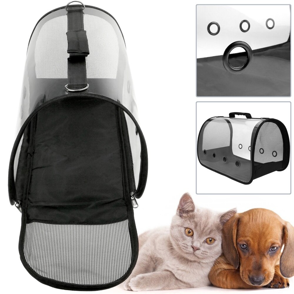 CityBAG - Maleta para transporte de mascotas gato y perro. Transportin de plástico transparente