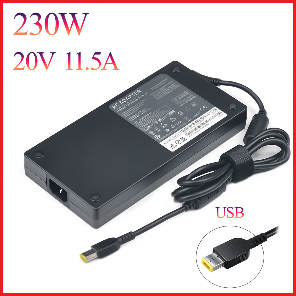 20V 11.5A USB 230W AC Laptop Adapter For Lenovo Legion Y740 Y920 Y540 P70 P71 P72 P73 Y7000 Y7000P Y9000K A940 Charger 00HM626