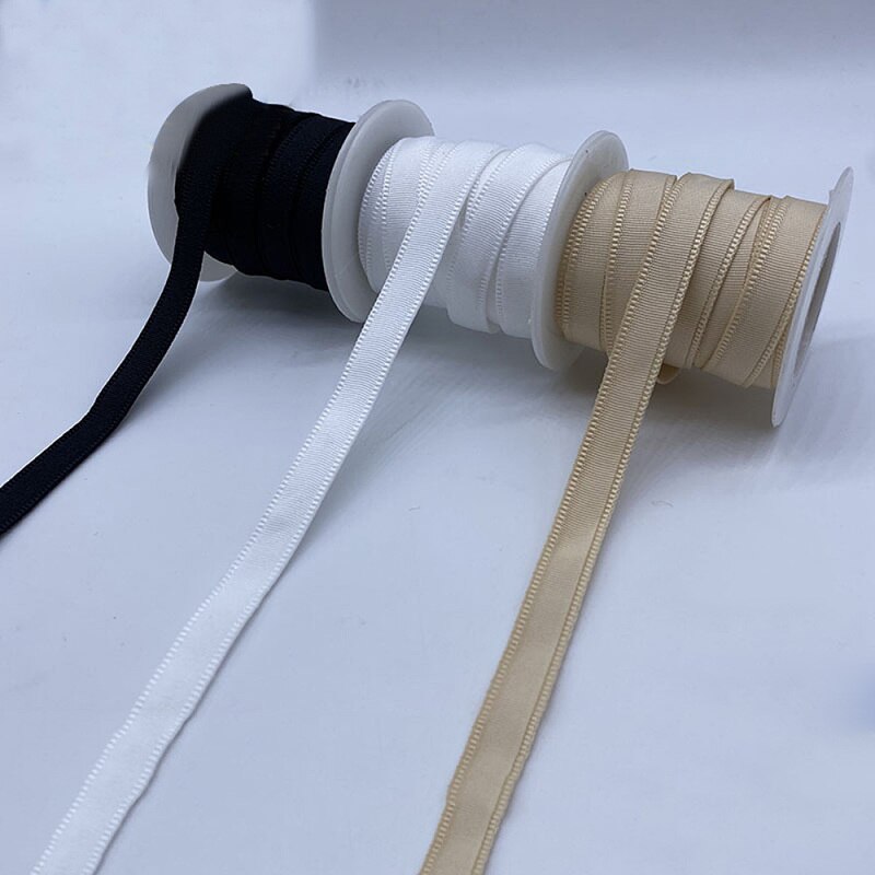 5 yards 1cm bredd tunna kvinnor underkläder bröllopsklänning stöd urbening tyg bygel utbyte bh täckband band