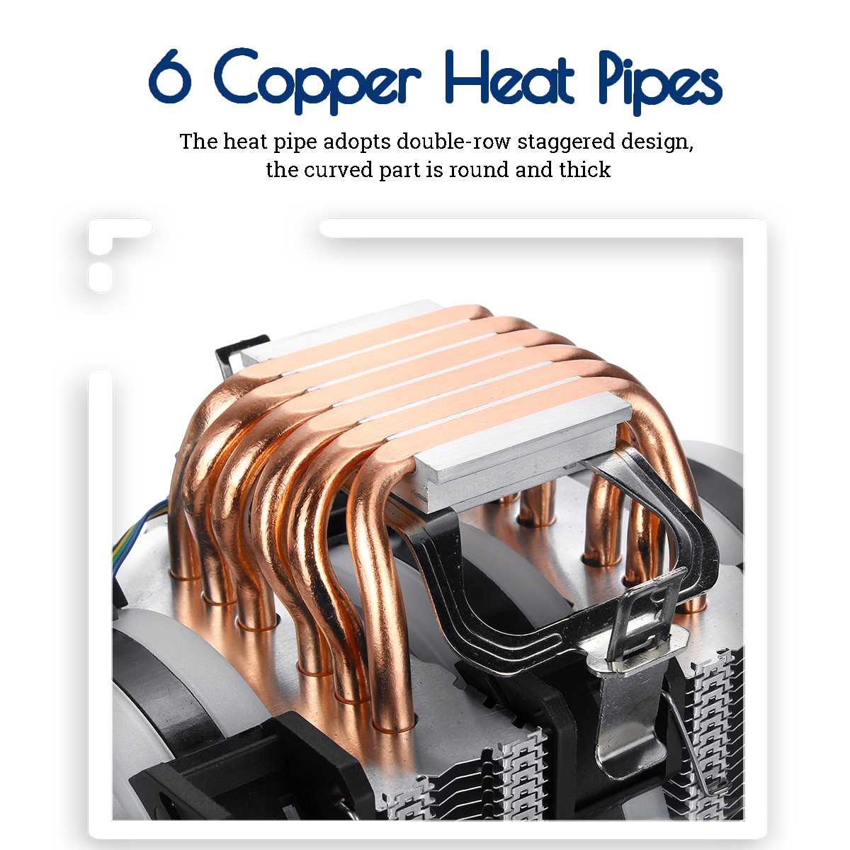 CPU Cooler Fan Heatsink 2/4/6 Copper Heatpipe 3/4Pin RGB Fan Cooler For Intel 775/1150/1151/1155/1156/1366 and AMD All Platforms