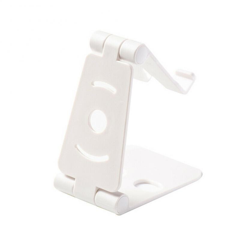 Universal Adjustable Mobile Phone Holder for iPhone Huawei Xiaomi Plastic Phone Stand Desk Tablet Folding Stand Desktop: white