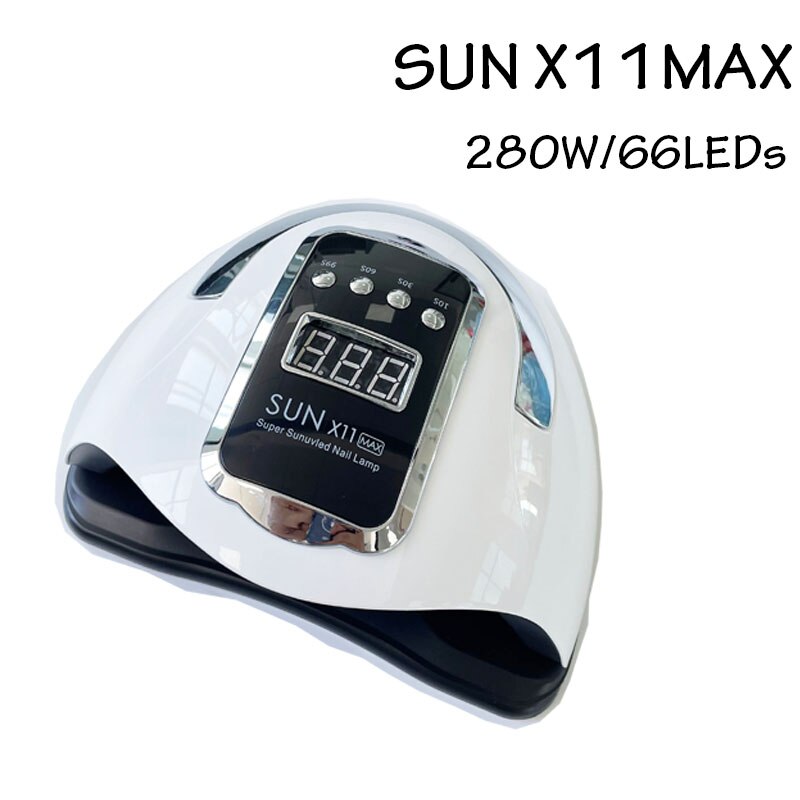 Lampe UV haute puissance 280W avec 66 LED pour tout vernis à ongles Gel, professionnelle, séchage par Induction automatique: X11-MAX