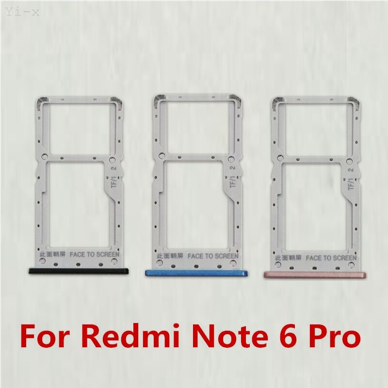 SIM Card Tray Holder Micro SD Card Slot Holder Adapter for Xiaomi Redmi Note 6 Pro