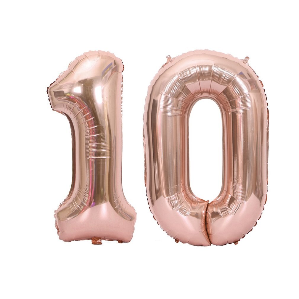 40 Inch Big Size Number Aluminum Foil Balloons Wedding Birthday Party Decor Rose Gold Balloon Supplies Number Inflatable Toys