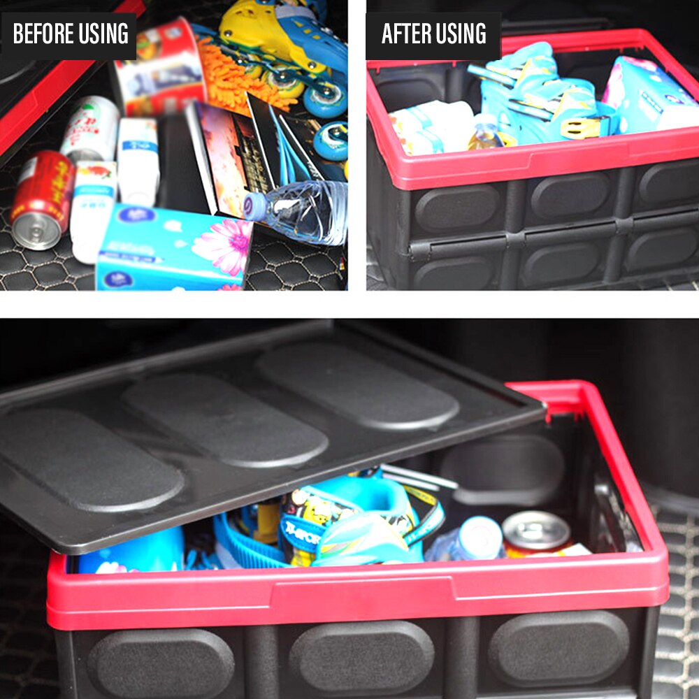 Car Storage Box Car Storage Tools Foldable Storage Box for Trunk Multifunctional Folding Storage Box Water Storage Box 30L