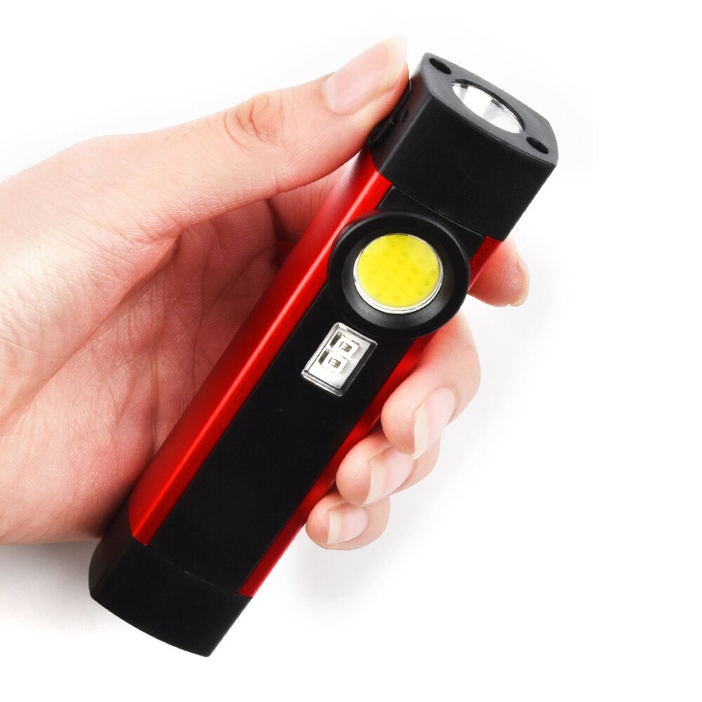 Cob draagbare zaklamp, witte uv led inspectielamp, usb oplaadbare werklamp, waterdichte kampeertentlantaarn: Witte uv-led