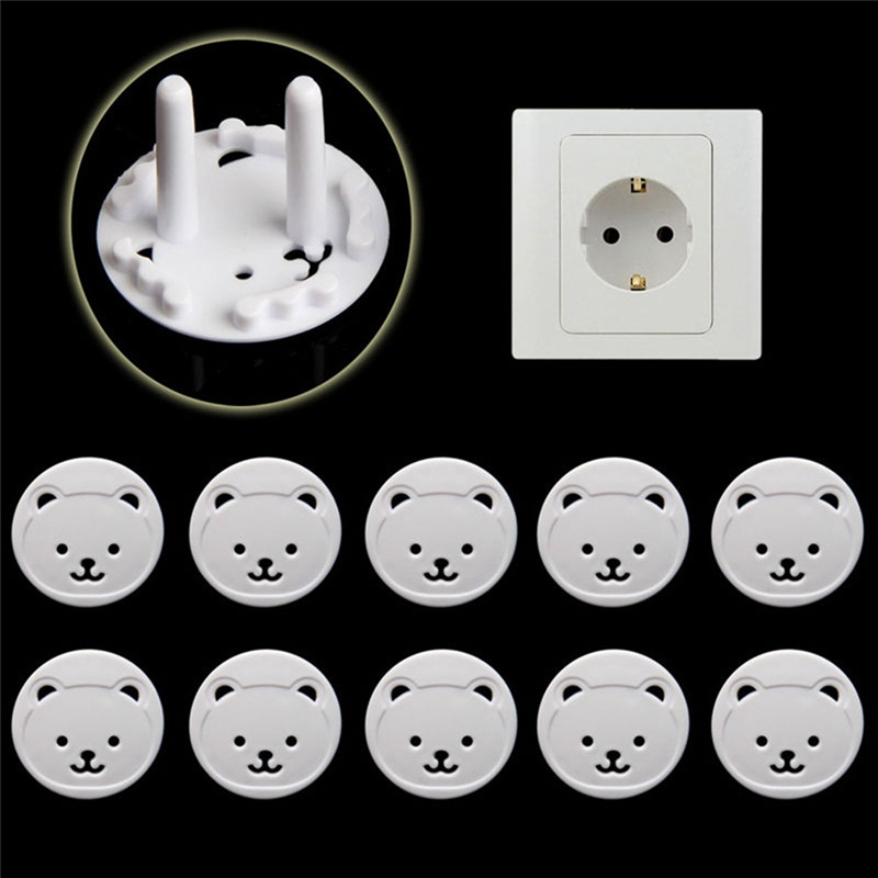 10 Pcs Elektrische Outlet Baby Kinderen Kind Guard Veiligheid Bescherming, Europese Standaard, Anti Elektrische Shock Stekkers Protector Cover