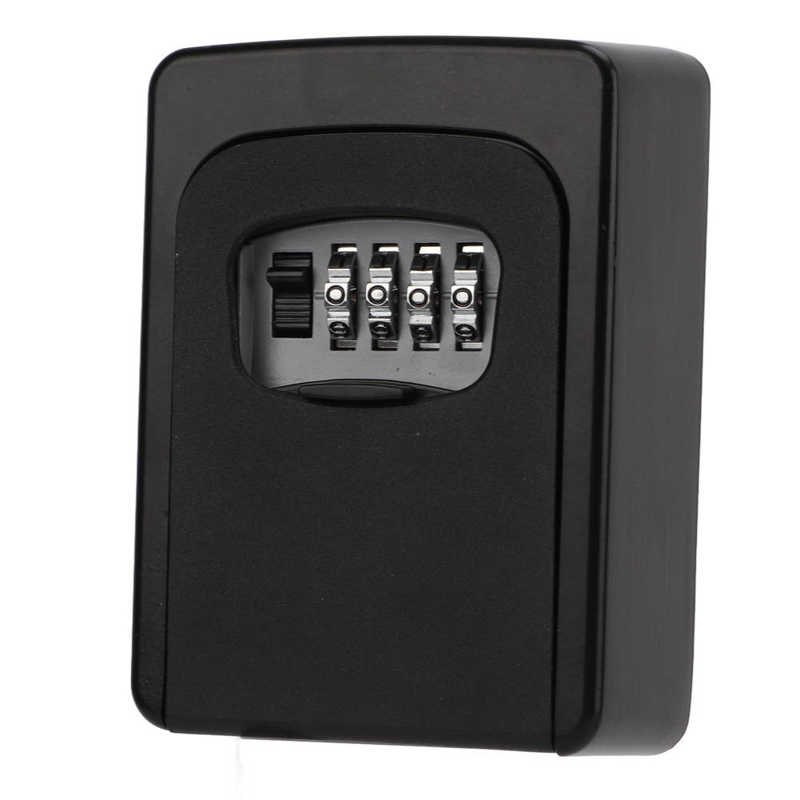 Key Storage Lock Box Wall Mounted Security 4 Digit Combination Key Lockbox for Outdoor Indoor