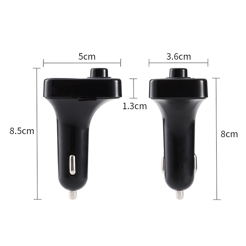 Transmisor FM inalámbrico con Bluetooth 5,0 para coche, receptor de Audio manos libres, reproductor MP3 automático, Cargador rápido USB Dual, accesorios para coche