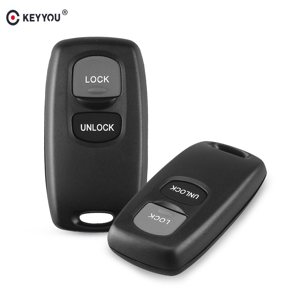 Keyyou Vervanging 2 Knoppen Auto Afstandsbediening Sleutel Shell Keyless Entry Voor Mazda 2 3 6 323 626 Fob Controle key Case Cover