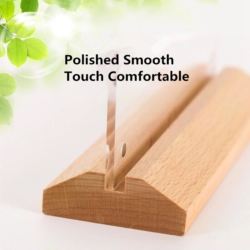 A5 Magnetic Acrylic Sign Holder Cardboard Display Stand Store Advertising Wooden Poster Frame Paper Photo Frame