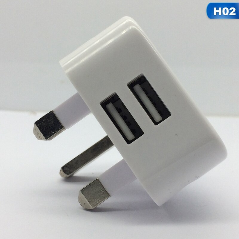 Uk Mains Wall 3 Pin Plug Adapter Oplader Power Usb-poorten Oplader Voor Mobiele Telefoons Tabletten: UK 2 USB