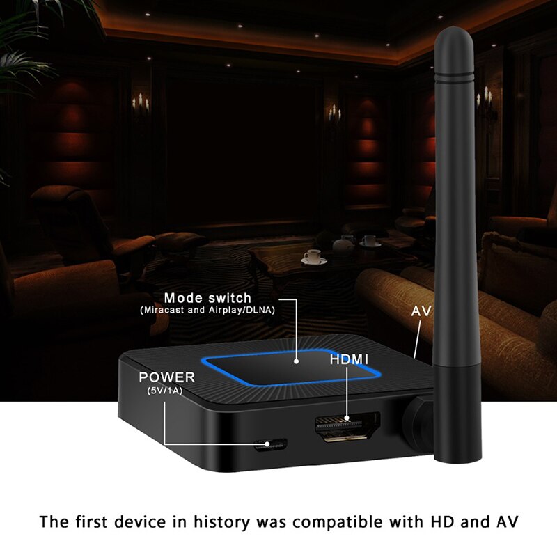 HD 1080P WiFi Media Display TV Stick Wireless HDMI Dongle Miracast USB Cable Screen 5G WiFi Display Airplay DLNA