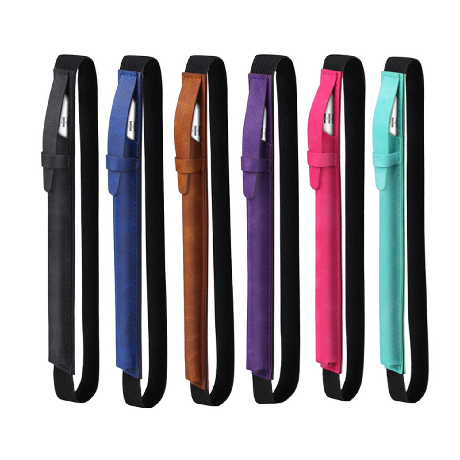 Potlood Houder Elastische Pu Lederen Beschermhoes Cover Sleeve Pouch Pocket Voor Ipad Pro Apple Potlood Stylus Pen Cover