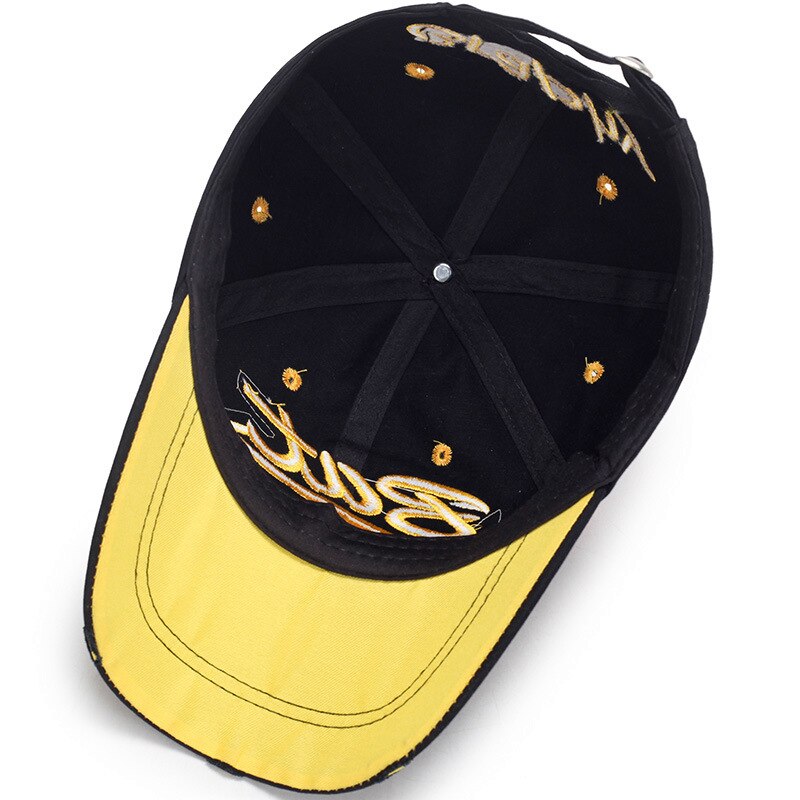 Vintage cassé trou lettre chauve-souris casquette décontracté en plein air casquettes de Baseball pour hommes femmes Snapback casquettes soleil chapeau os Garros