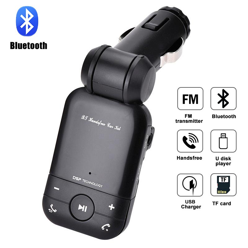 Practical Car FM Transmitters Modulator Wireless Bluetooth MP3 Player With LED Display USB Charger Support AUX TF Card U Disk