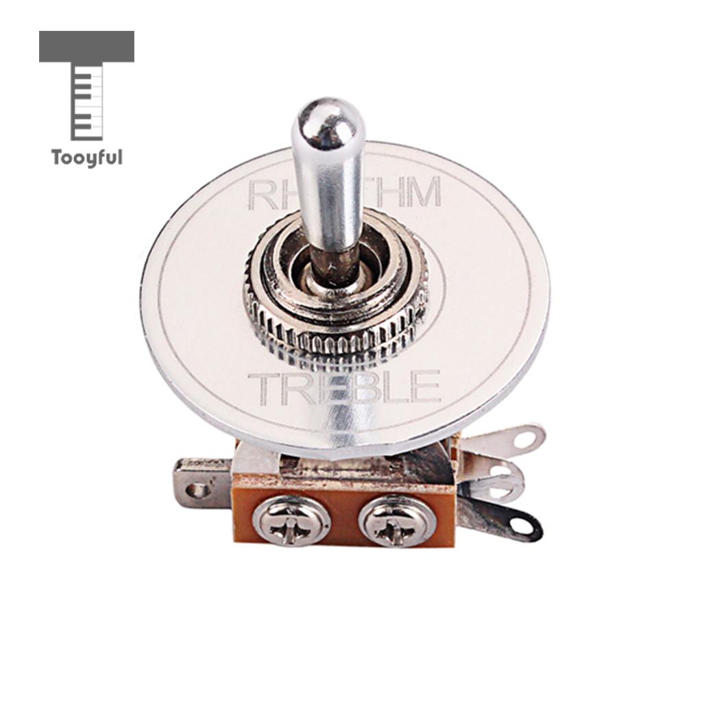Tooyful Electric Guitar 3 Way Toggle Switch with Rhythm Treble Washer Ring Set Musical Intrument Parts
