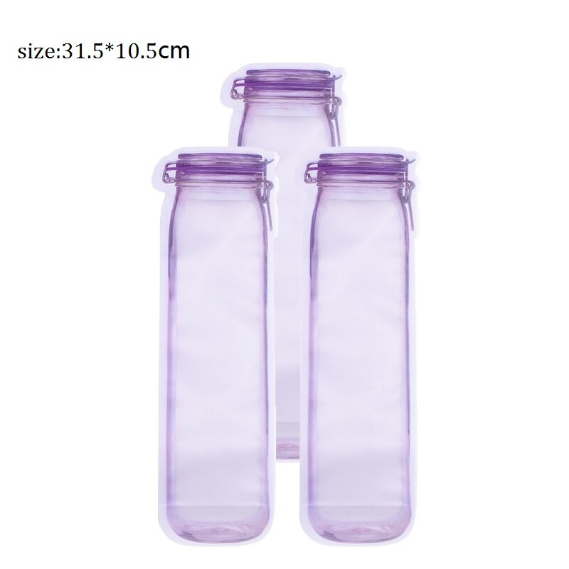 5 stk genanvendelige mason jar flasker poser nødder slik småkager pose segl frisk mad opbevaringspose snacks lynlås forseglet køkken organizer