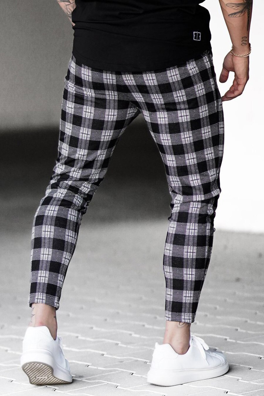 Pantalon de jogging à carreaux pour homme, survêtement de sport, Streetwear, collection automne