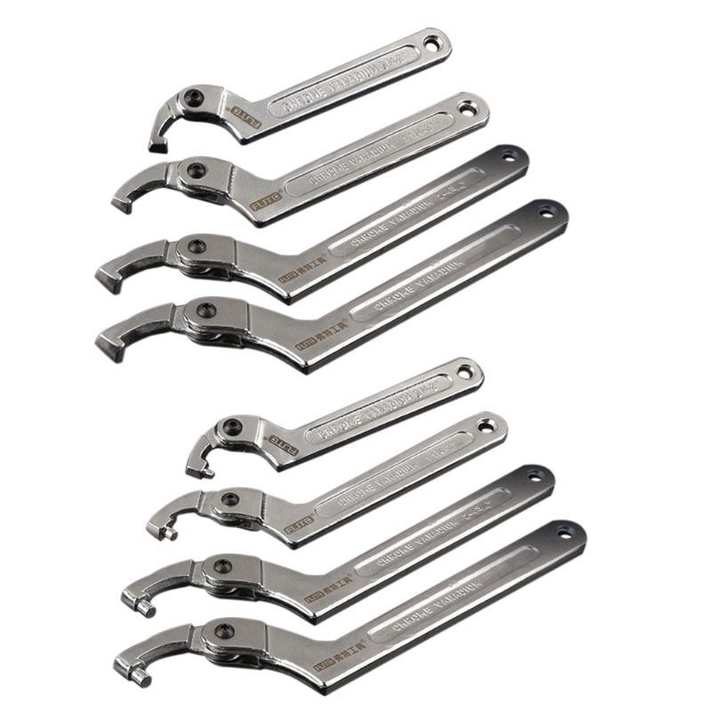 Chroom vanadium verstelbare haaksleutel sleutel ronde vierkante kop handgereedschap moeren
