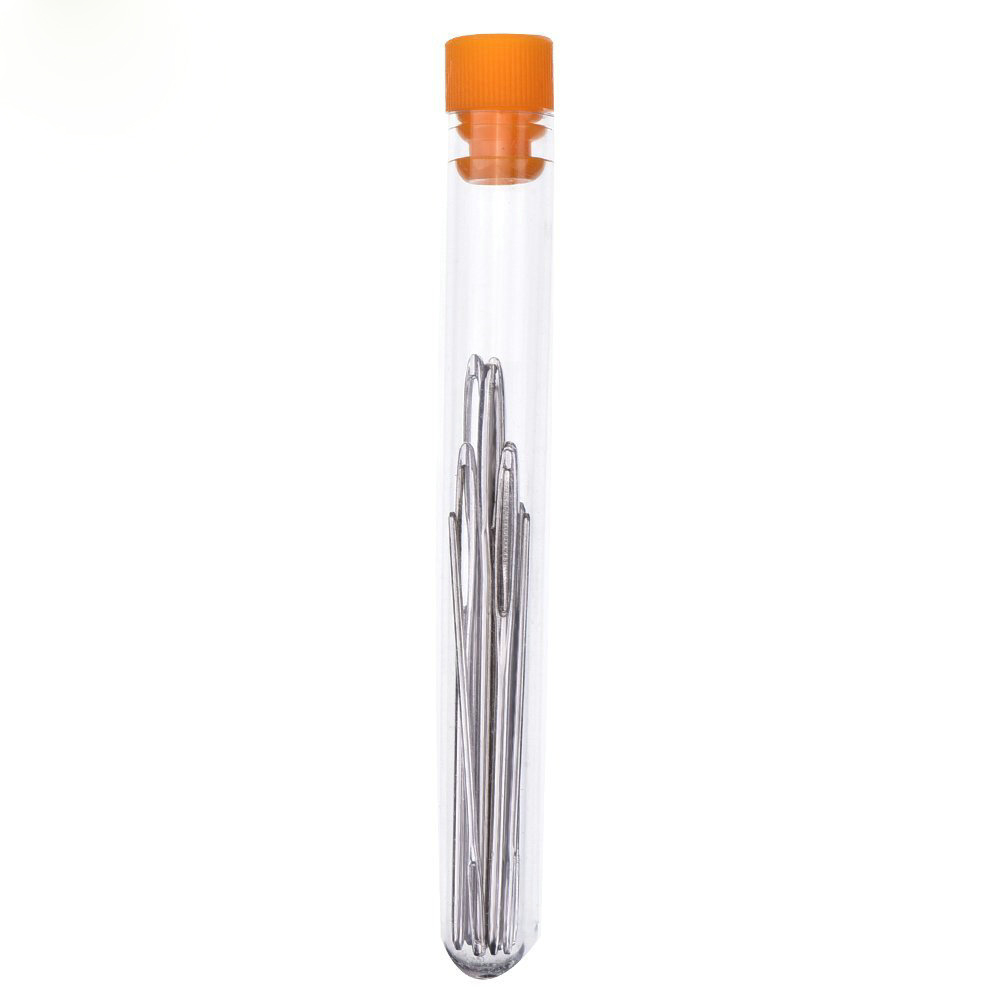 Butte nåler med butikk øyne stålgarn strikkepinner synåler 9 stk 3 størrelser korsstingnåler håndverksbroderiverktøy