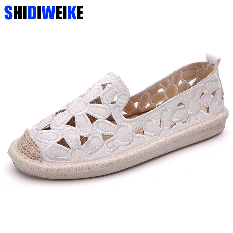 Buty damskie płaskie haftowane buty rybackie buty damskie wiosenne letnie buty damskie wycięte wycięcia buty codzienne  m826