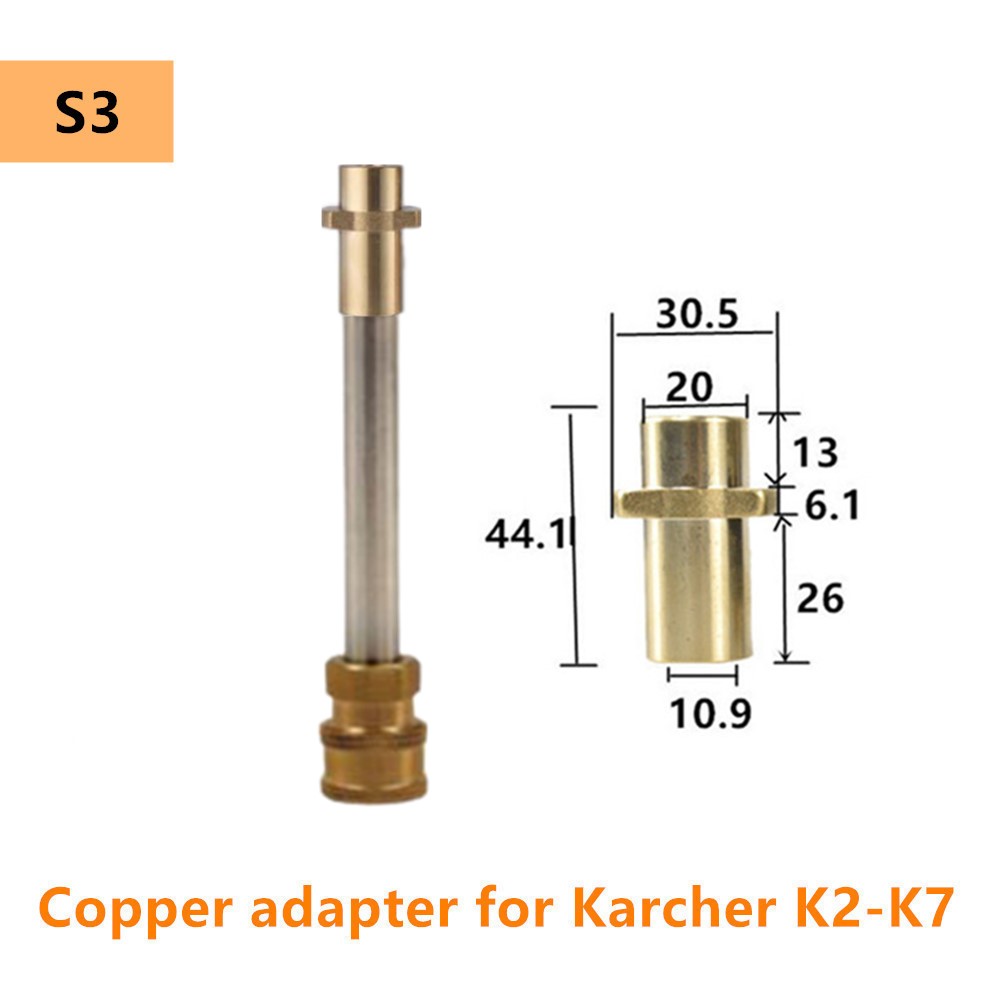 Car Pressure Washer Extension Wand Lance Kit 1/4&quot; Quick Connector for Karcher Interskol LAVOR Parkside Machine Nozzle Adapters