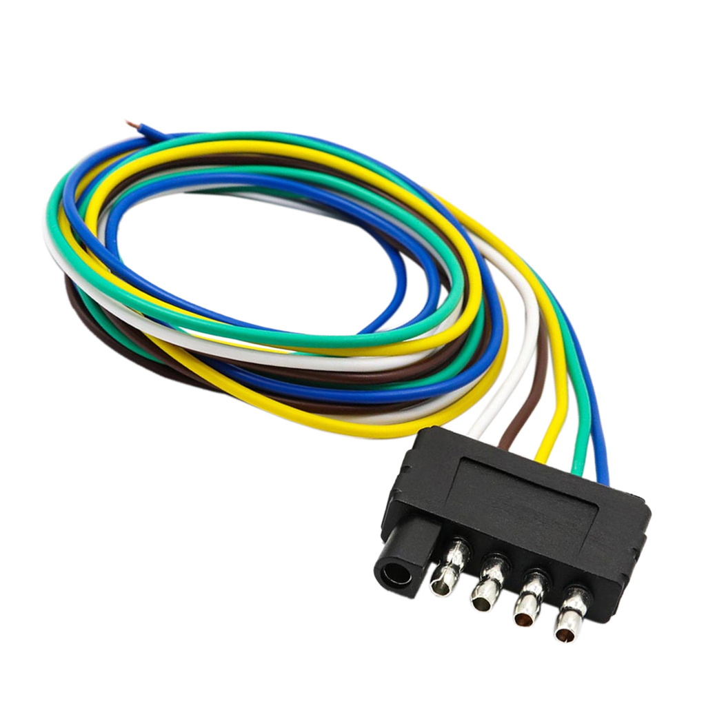 5-Pin Plug Trailer Light Wiring Harness Extension Flat 36'' Wire Connector