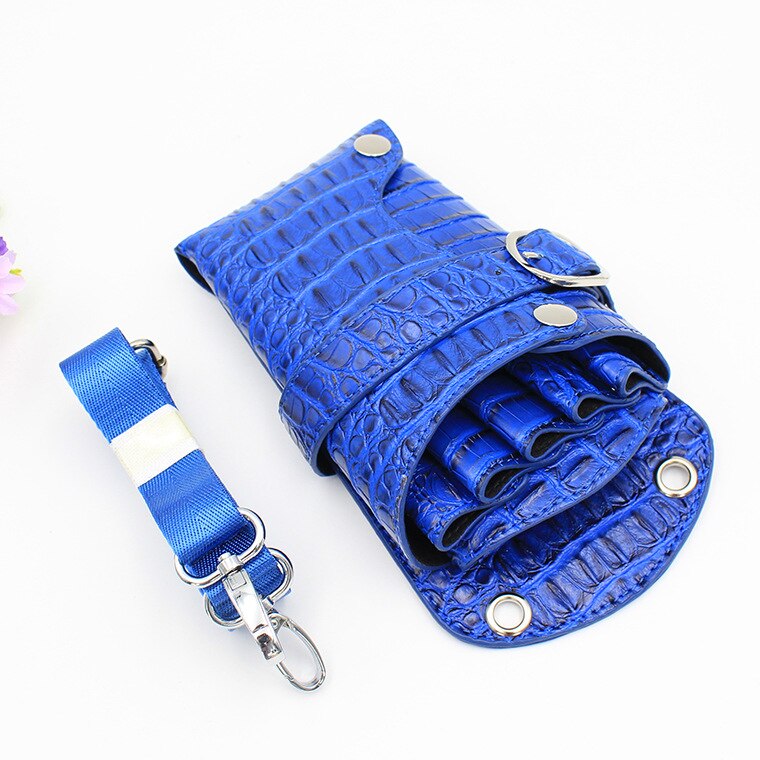 Hair Scissor Bag Hair Comb Shear Pouch Holder Case with Belt Barber Hairdressing Tool Bags: Blue