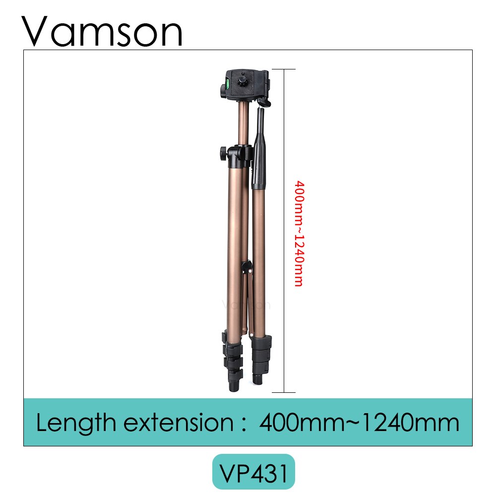 for Camera Tripod Travel Monopod Adjustable Stand with Phone Holder for Gopro hero 8 Black 7 6 for Camcorder Video Vlog: VP431