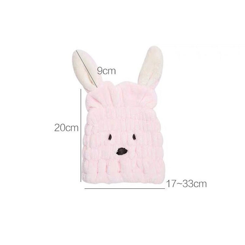 Cartoon Dieren Wrijven Haar Droog Handdoek Haar Cap Sneldrogend Hooded Handdoek Vrouwelijke Mooie Douche Cap Badstof Gedrukt streep Roll