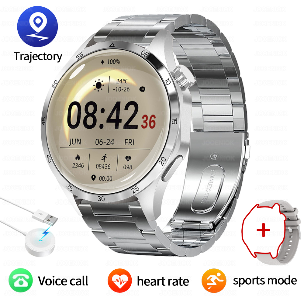 Dla HUAWEI GT4 sprytny zegarek mężczyźni 1,43-calowy ekran HD Tętno zdatność tor Bluetooth połączenie IP68 Wodoodporny sportowy smartwatch męnarty: żółty