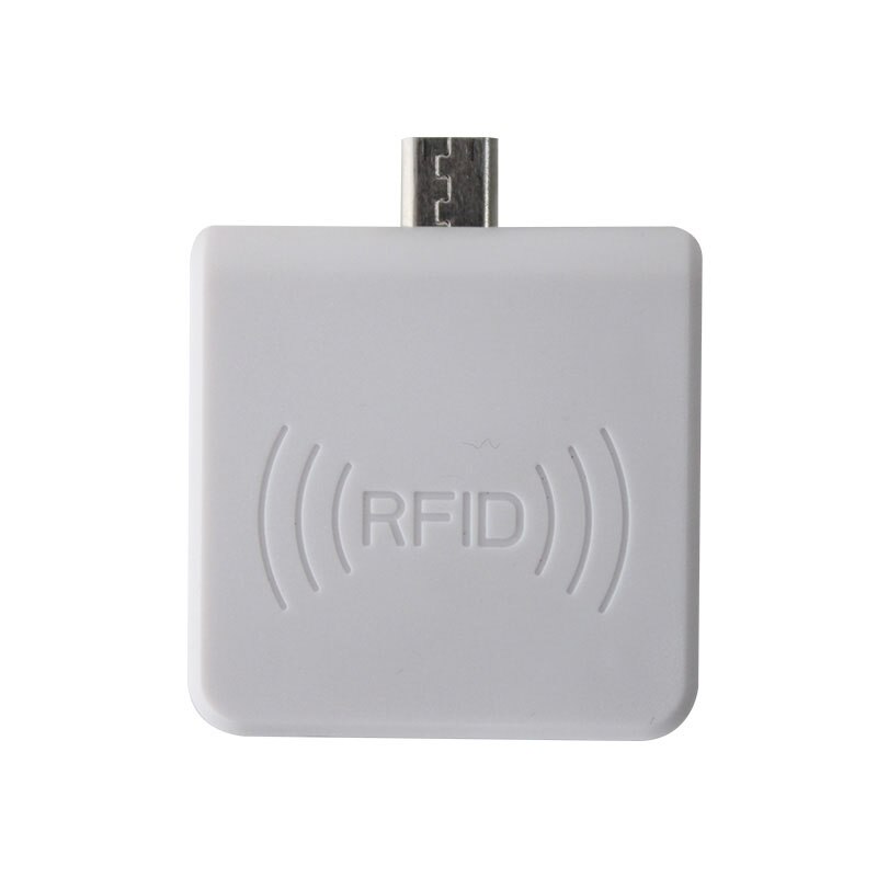 Lector de tarjetas Rfid USB de tamaño Mini para teléfono móvil Android, lector de tarjetas Micro USB Rfid de 125Khz o 13,56 Mhz: IC White type c