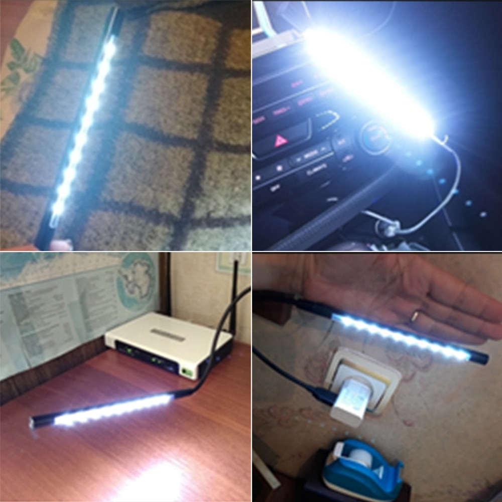 USB-LED-Buchlicht, USB-betrieben, Metallmaterial, 10 LEDs, flexibel Nachtlampe für Laptop, PC, Computer, Notizbuch, Buch-Leselampen