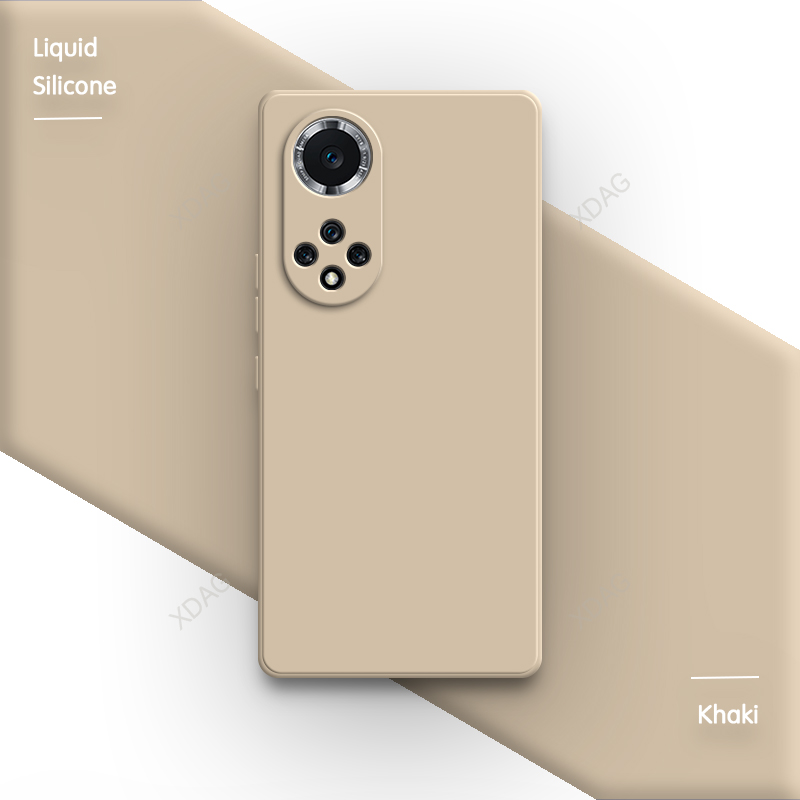 Weiche handyhülle für huawei nova 9, nova 9 Profi, 9 Profi  se 5g, kontrastierende, einfarbige, stoßfeste luxus-rückseite aus flüssigem silikon: Polyester / Silber