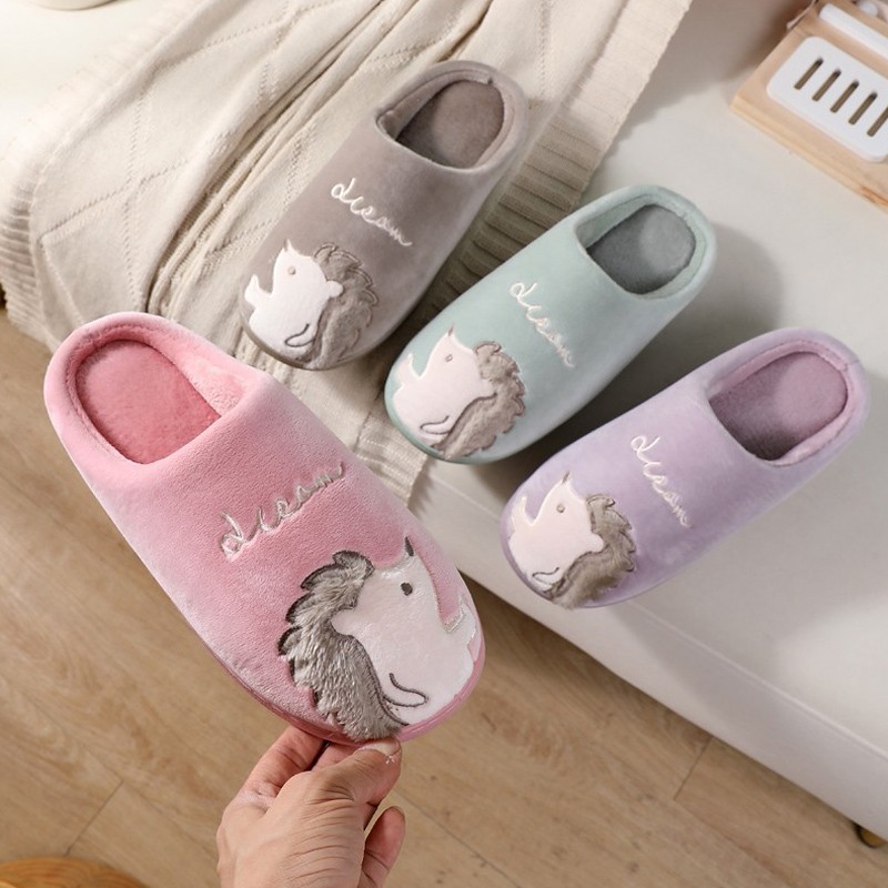 Naiset pehmotossut miehet parit koti pörröinen luistamaton lämmin talon lattia puuvillakengät sarjakuva eläin naiset tytöt tekoturkis liukumäet