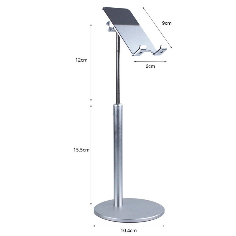 Cell Phone Stand Tablet Holder Stand Aluminum Height Angle Adjustable Desktop Cell Phone Stand for iPhone iPad Kindle