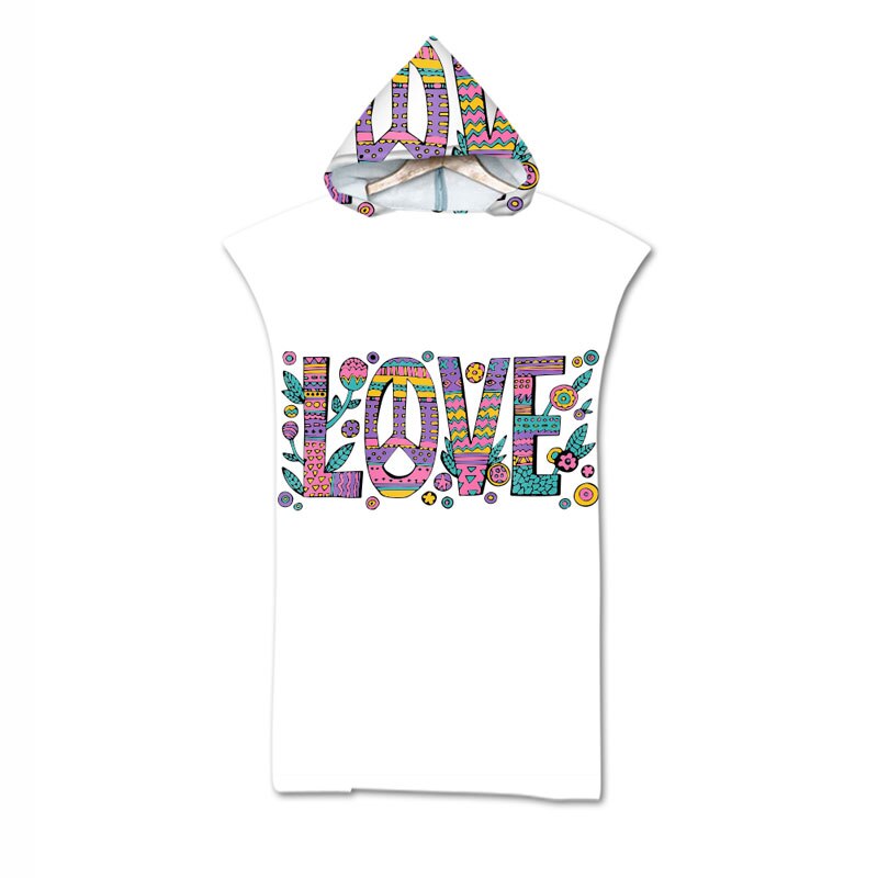 Englisch Letters Worte Mikrofaser Strand Handtuch Sommer Bad Handtücher Für Erwachsene Sport Schwimmen Pool Poncho Mit Kapuze Handtuch