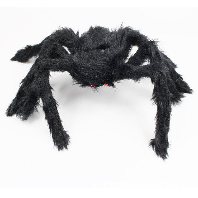 Super grande araignée en peluche en fil de fer et peluche Style noir et multicolore pour fête ou Halloween décorations jouet
