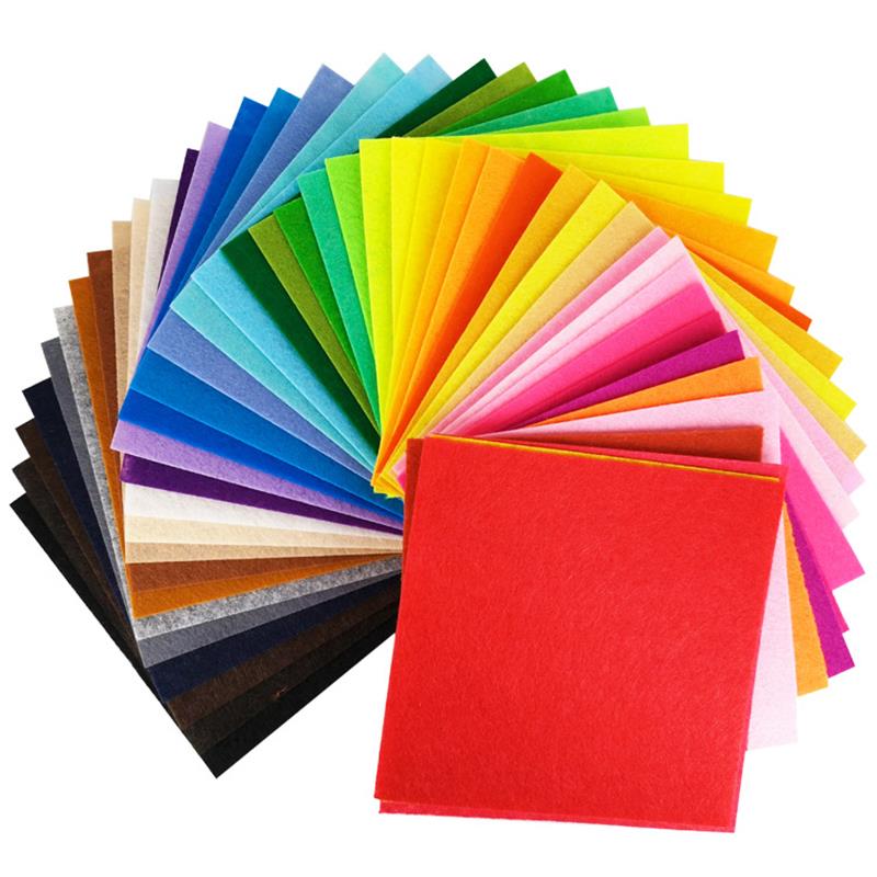 10/40 Stücke Vlies Handarbeiten Filz Stoff 10 cm Patchwork Tuch Bündel für freundlicher Scrapbooking Puppe NäHenne Handwerk DIY Quilten blatt
