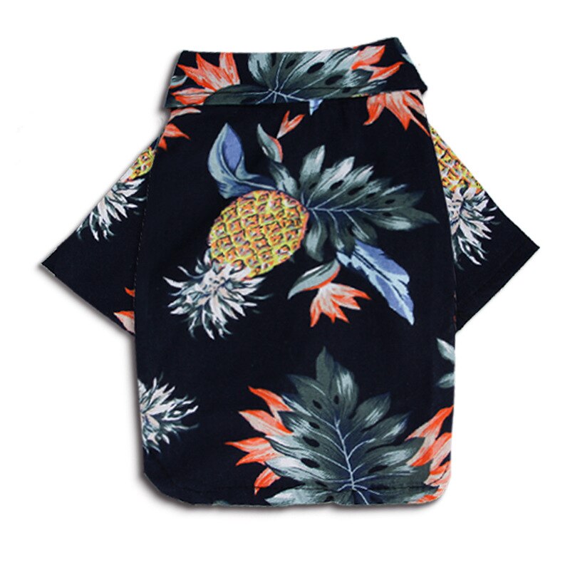 Zomer strand shirt hond print hawaii strand casual huisdier puppy reizen shirt blouse: Marineblauw / Ik