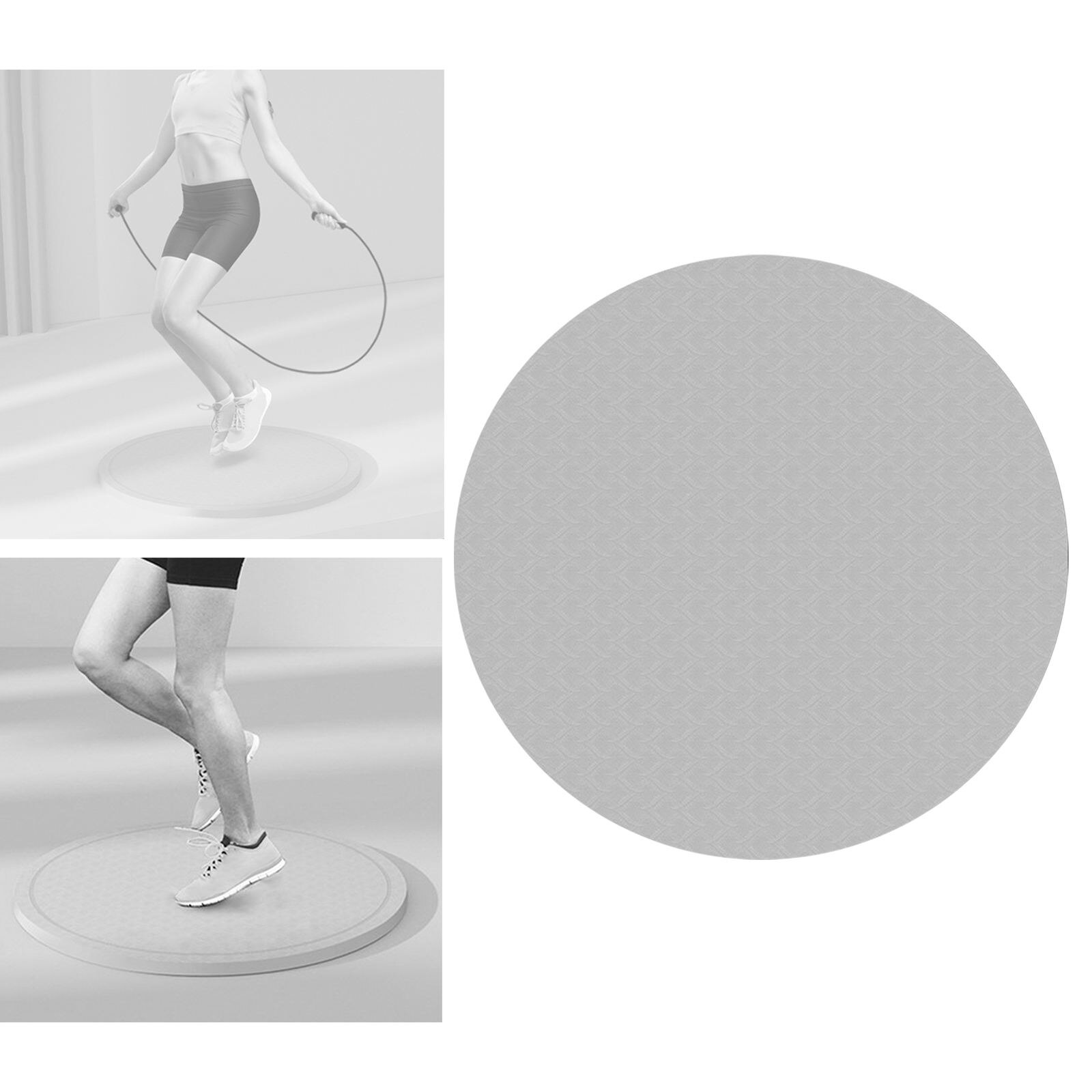 Round Exercise Mat High Density Shock Absorption Rope Skipping Buffer 8mm Thick 58cm Cushion Yoga Mat