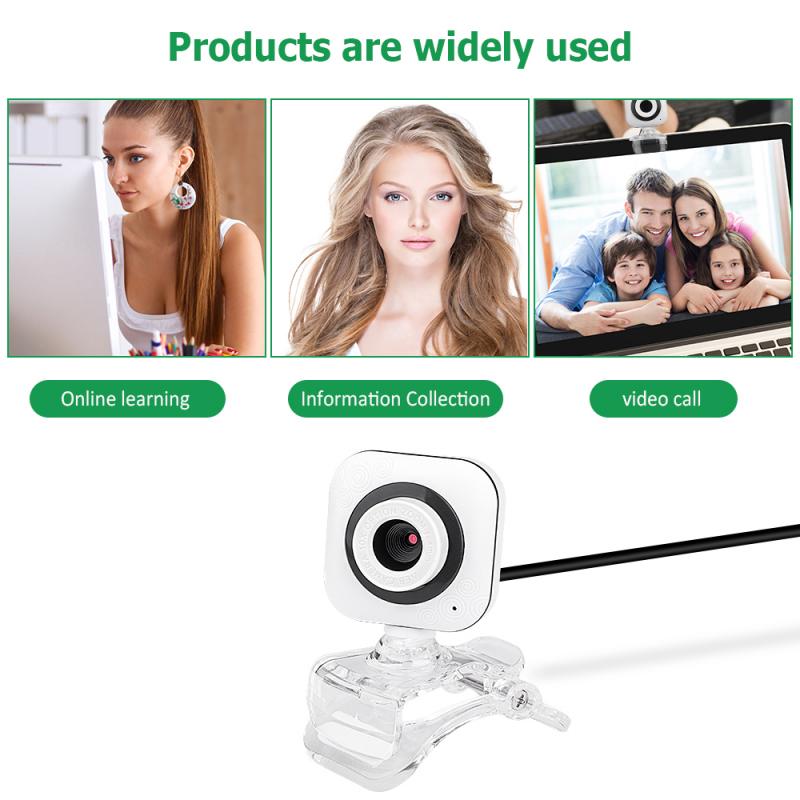 Nouvelle caméra HD sans lecteur USB Webcam pince Web Cam Microphone intégré pour ordinateur de bureau Webcam de conférence de diffusion en direct