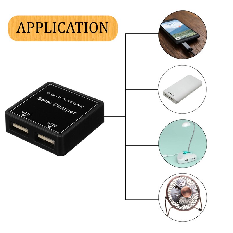 DIY Solar Wire Box 5-20V to 5V 3A Regulator Solar Double USB Junction Box For Solar Panel for Mobile phone MP3 MP4 fan etc