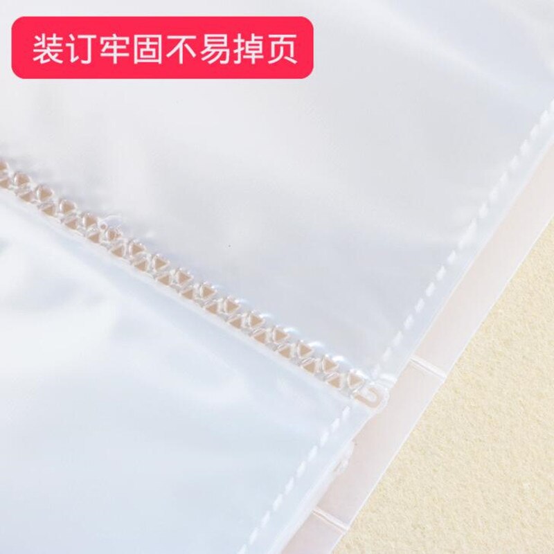 A3 Display Book 20/40 Pages Transparent Insert Folder Document Storage Bag for Bank Campus File Office Workplace Student