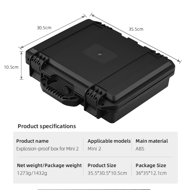 Bolso de ABS a prueba de explosiones para DJI Mini 2, carcasa dura, Caja impermeable para Mavic Air 2/Air 2S, accesorios para drones, estuche de almacenamiento