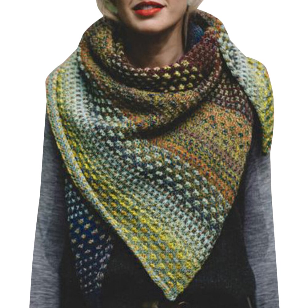 Winter Scarf Women Printed Scarf Female Warm Wrap Ski Sportswear Triangle Scarf Women Scarves: 2