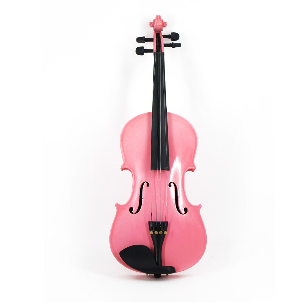 Tonging – violon rose en bois massif, pour débutant et étudiant, ensemble complet d'accessoires, 4/4: size 3 4
